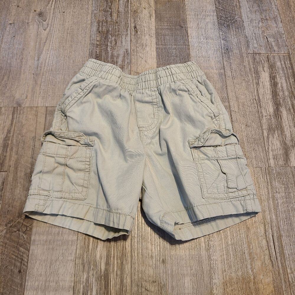 Faded Glory khaki cargo shorts baby 18 months